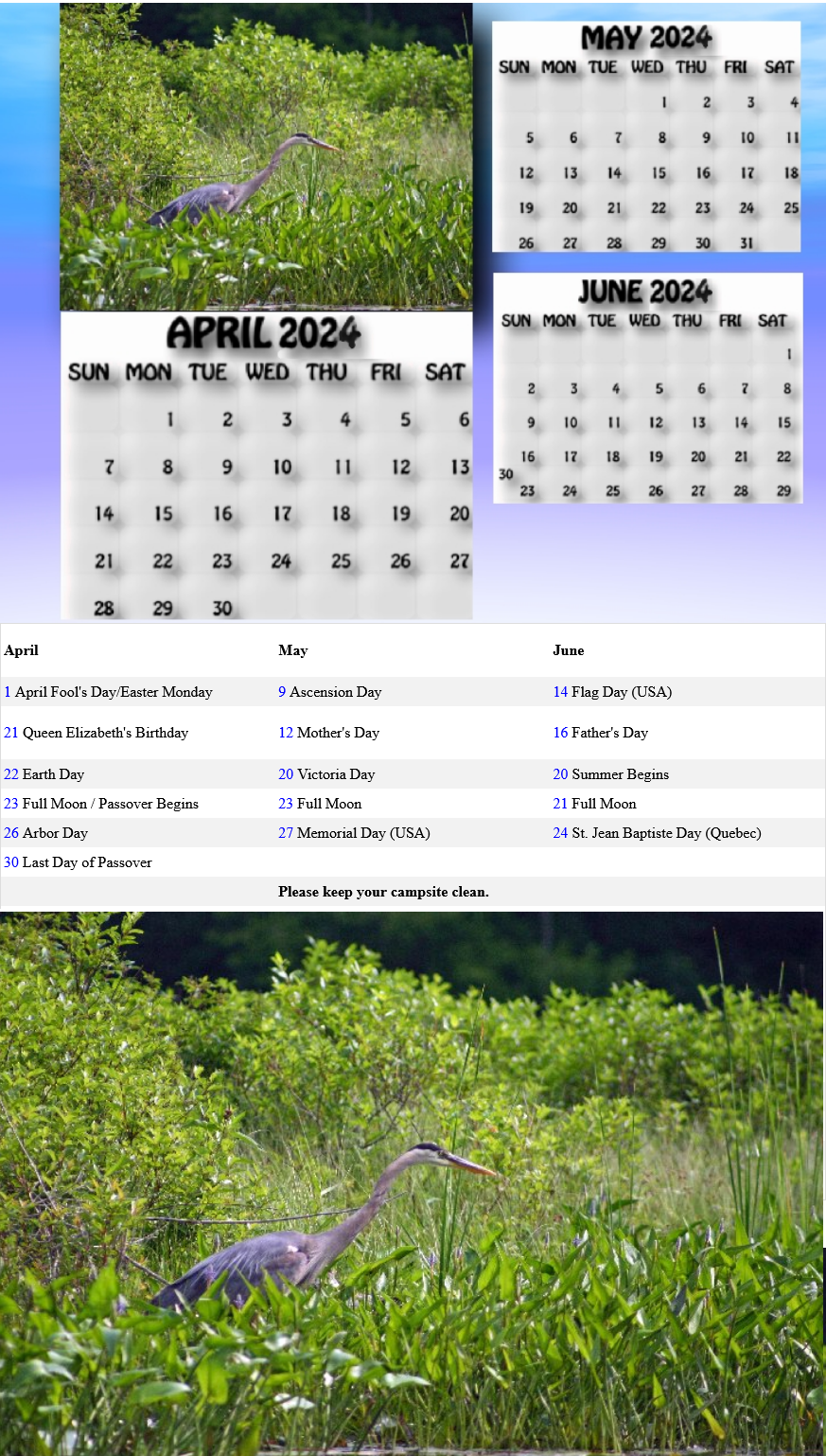 April, May, June 2024 calendar