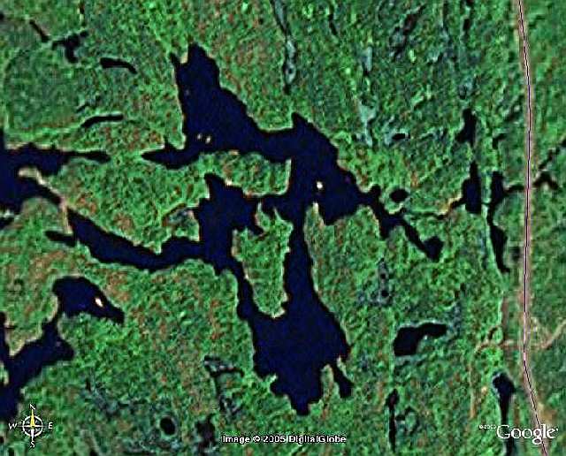 Satellite image of McCrae Lake.