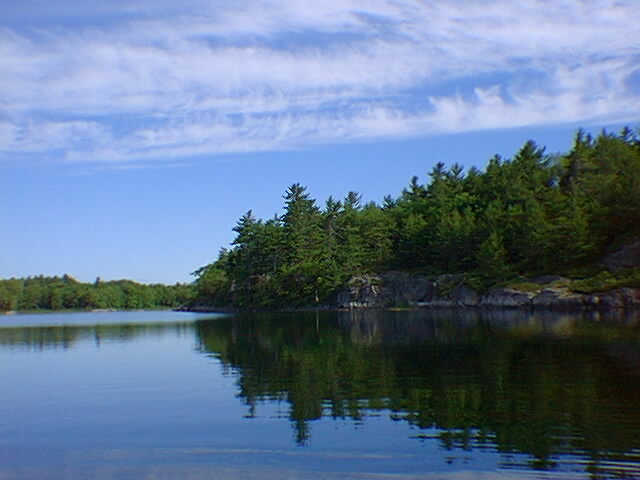 Shoreline south of Sandy Point.